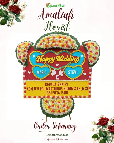 Papan Bunga Pernikahan Rajadesa